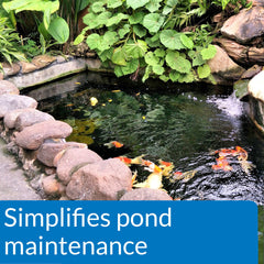 API POND ECOFIX bottle pour demonstrates dosing for seasonal cleanup