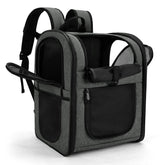Apollo Walker Pet Carrier Backpack in gray, full view for easy pet transport during trips.