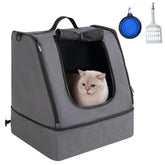 Apollo Walker portable cat travel litter box gray with stable base for travel