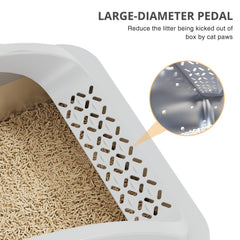 APPKER curved high walls prevent spills and provide privacy