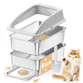 APPKER XL stainless steel litter box with removable drawer enables quick, effortless cleaning.