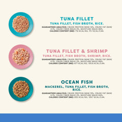 Applaws fish variety pack can showing real ingredients for varied feline flavors.
