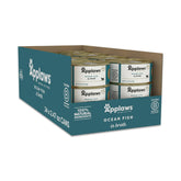 Applaws Ocean Fish in Broth cans show tender fish chunks for tasty hydration.
