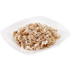 Applaws Succulent Tuna Fillet with Crab cups ingredient closeup emphasizing only four natural ingredients