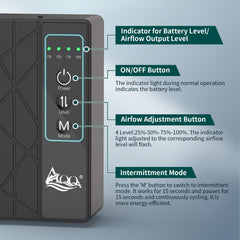 AQQA silent aerator with anti-slip feet for stable placement in any setup.