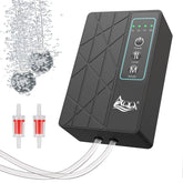 AQQA aquarium air pump 80GPH front view: powerful, compact aeration for large tanks