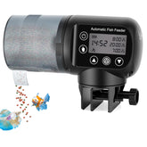 AQQA Automatic Fish Feeder front view showing compact design for any aquarium