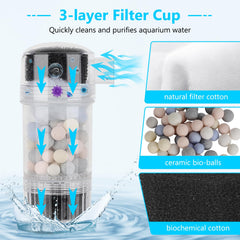 AQQA DC Cleaner 6-in-1 attachments for versatile aquarium care.