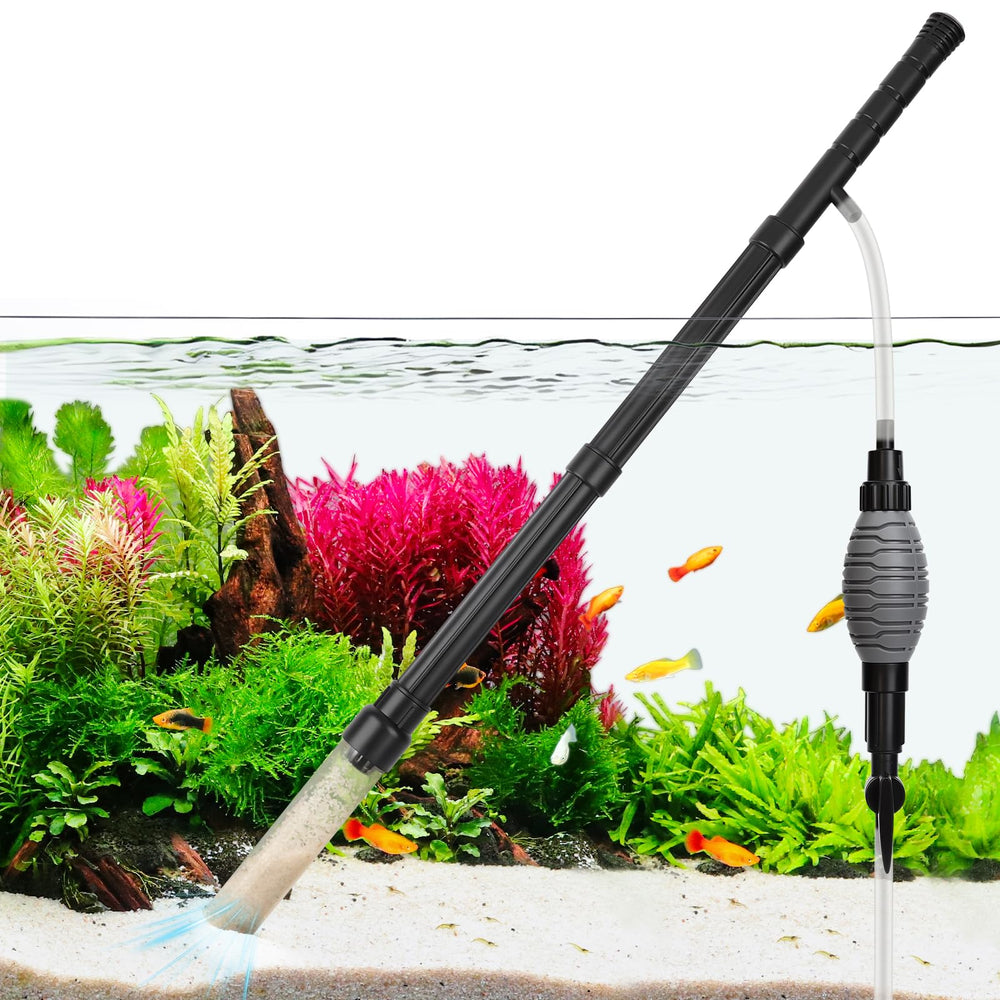 AQQA Gravel Vacuum Handle showing ergonomic grip for easy water changes