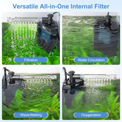 AQQA submersible pump operates quietly for a peaceful tank environment.