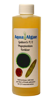 Aqua Algae 8oz F2 concentrate bottle supports reef microalgae culture.