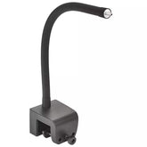 AIQI Prime Flex Arm 12in mounted on rimless tank for precise LED positioning.