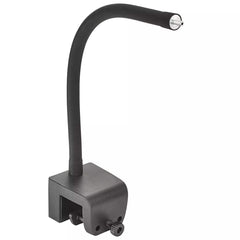 AIQI Prime Flex Arm 12in mounted on rimless tank for precise LED positioning.