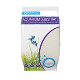 A Aqua Natural Sugar White Sand substrate for aquariums, providing a clean, bright foundation that stays put.