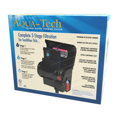 AQUA-TECH Ultra Quiet Filter side view showing compact design for easy fitting.