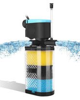 AquaMiracle 3-stage in-tank filter installed in a 40-70 gallon aquarium.
