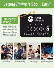 AquaMiracle feeder with 360° rotatable bracket for flexible orientation.