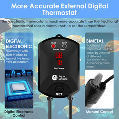 AquaMiracle dry-run protection detects low water level to prevent damage.