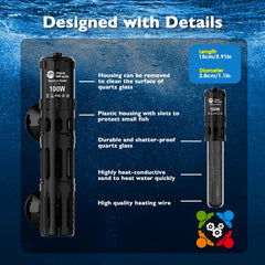AquaMiracle heater with LED display for easy temperature monitoring.