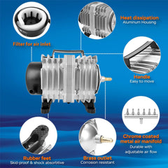 AquaMiracle pump aluminum housing ensures durable heat dissipation and long life.