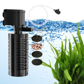 AquaMiracle True 4-Stage Filter installed in a 20-gallon tank for crystal clear water.