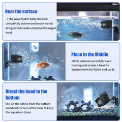AQUANEAT 2 Pack suction cups with 360 rotation enable versatile flow direction control.