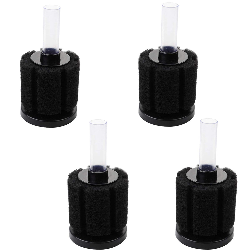 AQUANEAT sponge filter 4-pack for fry and nano tanks promotes gentle biological filtration.