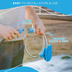 Aquapaw adjustable spray head shows customizable water flow for soothing baths