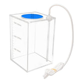 Aquarium Choice Acryli Made bucket with blue lid close-up showing evaporation control.