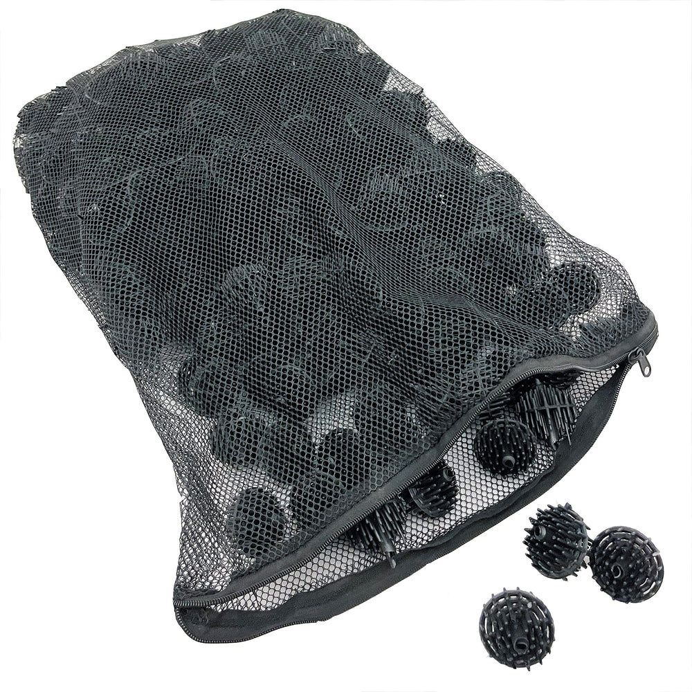 Aquarium Masters 300-count bio balls in bag, ready for filtration use and easy handling.