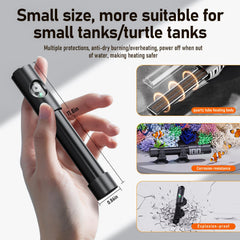 AQUASMITH aquarium heater 100W provides reliable warmth for mid-sized tanks.