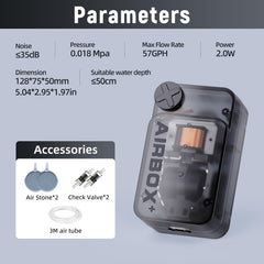 AQUASMITH dual-outlet model provides simultaneous aeration for larger tanks.