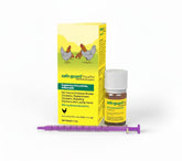 Aquasol dewormer bottle pour demonstrates easy dosing for a healthy flock