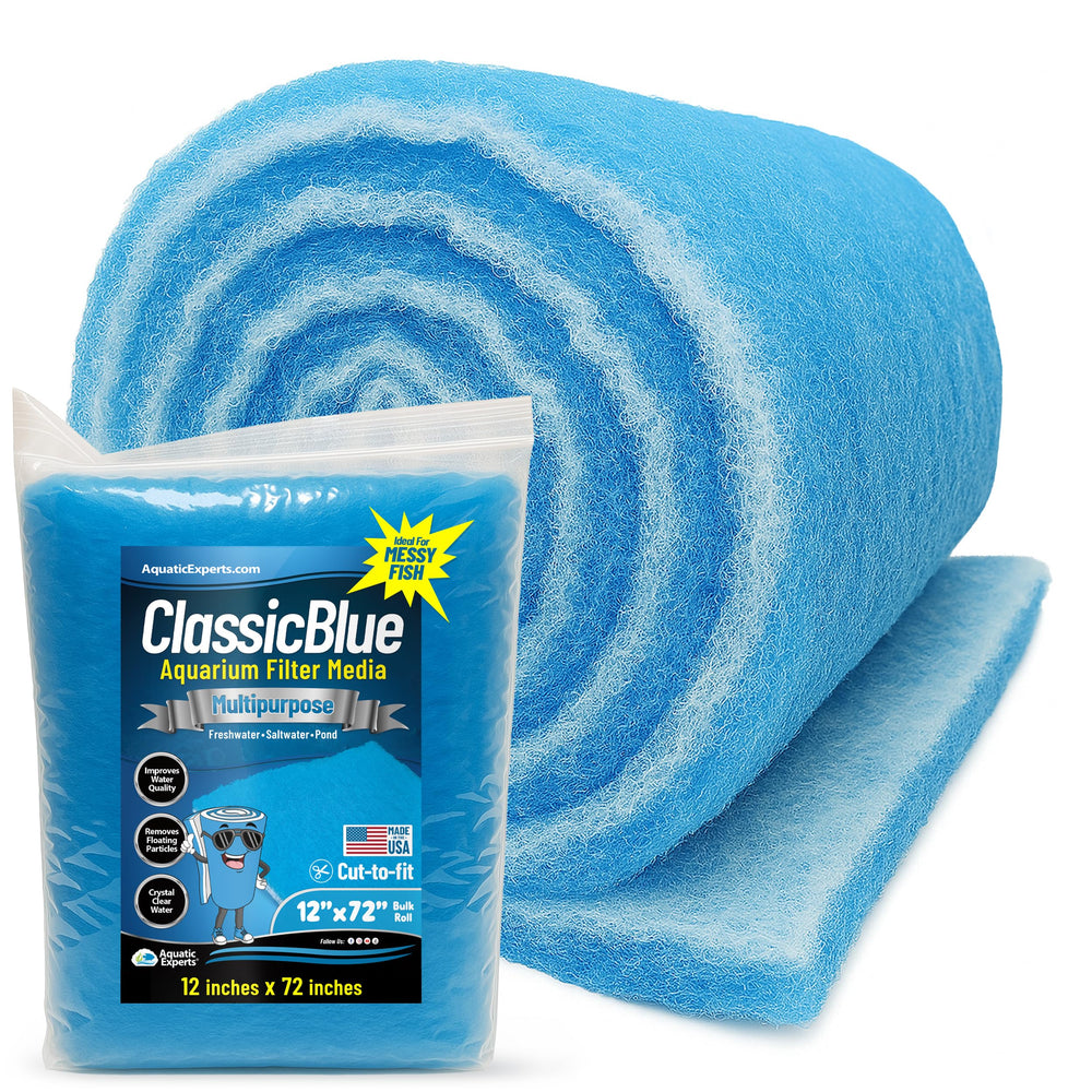 Aquatic Experts Classic Bonded Filter Pad 12x72 blue-white roll for filtration efficiency