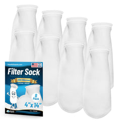 Aquatic Experts ring-style felt filter sock fits standard cups for reliable filtration.