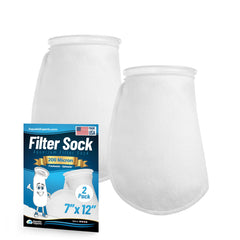 Aquatic Experts felt filter sock ring-style fits 7-inch cups to trap fine particles.