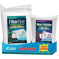 Aquatic Experts FilterFirst 12x72 pad traps large debris for clearer water.