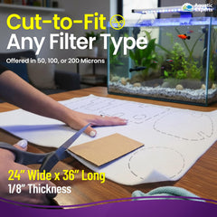 Aquatic Experts layered filtration using polyester fibers for durability.