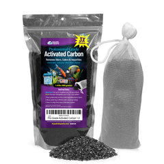 Aquatic Experts premium activated carbon bottle for easy dosing and filtration.