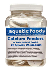 Aquatic Foods Inc. calcium-disk-small for shrimp and snails supports shells.