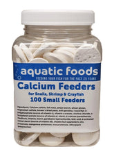 Aquatic Foods Inc calcium feeder disk close-up showing mineral blend for crustaceans