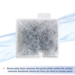 Aqueon activated carbon layer close-up highlights even distribution.