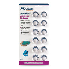 Aqueon AquaPacs ammonia reducer ball helps protect fish in 10-gallon tanks.