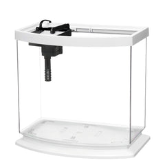 Aqueon MiniBow elevated base adds stability for desk-friendly placement and easy maintenance.