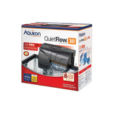Aqueon QuietFlow 30 LED PRO front view showing compact filtration for 45 gallon tanks