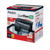 Aqueon QuietFlow 50 LED Pro filter front view for quiet filtration