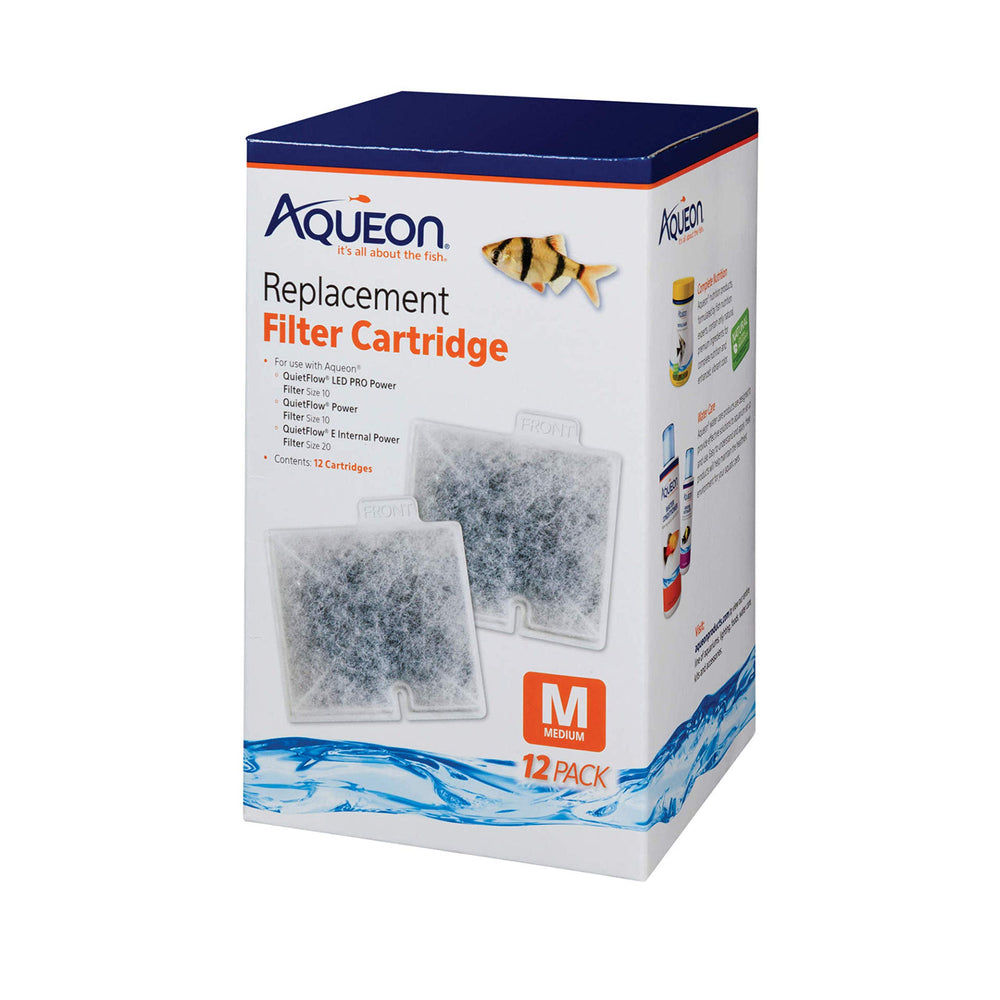 Aqueon Replacement Filter Cartridge Medium front view enabling easy installation and reliable filtration.