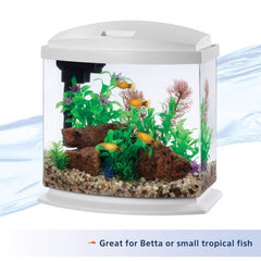 Aqueon SmartClean Technology filter enables quick water changes in under two minutes.