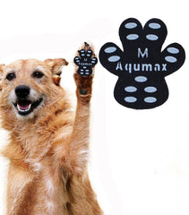 Aqumax dog paw protector adhesive detail shows durable non-slip grip.