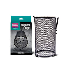 Arcadia Heat Lamp Safety Cage, front view, protective mesh for reptile heating setup.